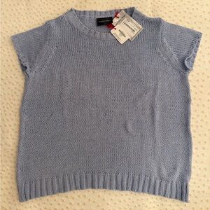 NEW WOODEN SHIPS women's perfect tee cotton sweater in blue wisp